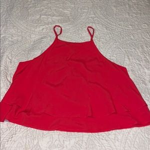 hot red spaghetti strap